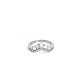 14k White Gold 1.00ct G VS2 Multi Shape Diamond (Pear, Emerald, Round, Princess Cut) Tiara Ring